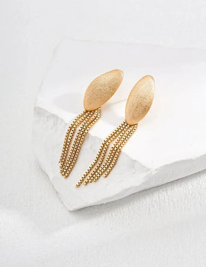 Vintage Sterling Silver Tassel Earrings Glim Wink