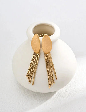 Vintage Sterling Silver Tassel Earrings Glim Wink