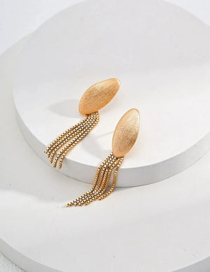 Vintage Sterling Silver Tassel Earrings Glim Wink