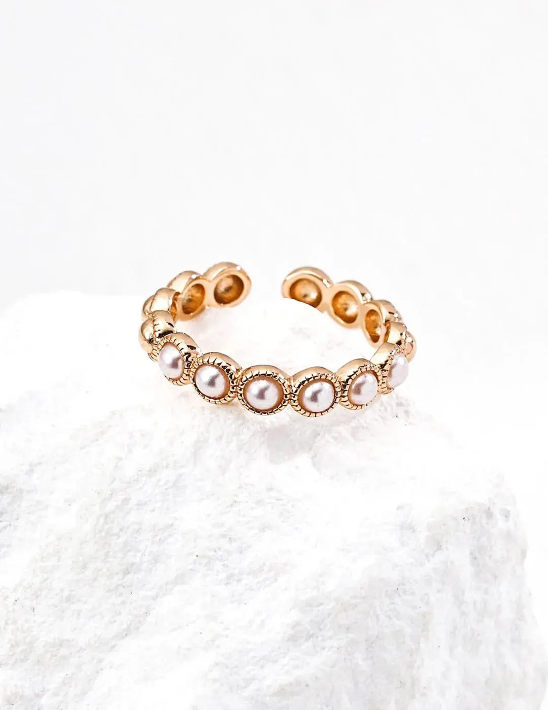 Minimalist Faux Pearl Ring Glim Wink