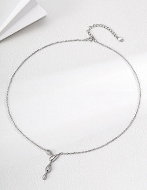 Zircon Teardrop Necklace Glim Wink