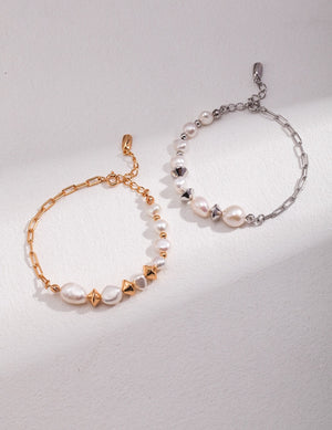 Potato Baroque Pearl Bracelet Glim Wink