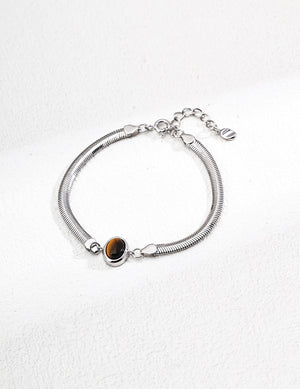 Natural Lapis Lazuli / Tiger's Eye Bracelet Glim Wink