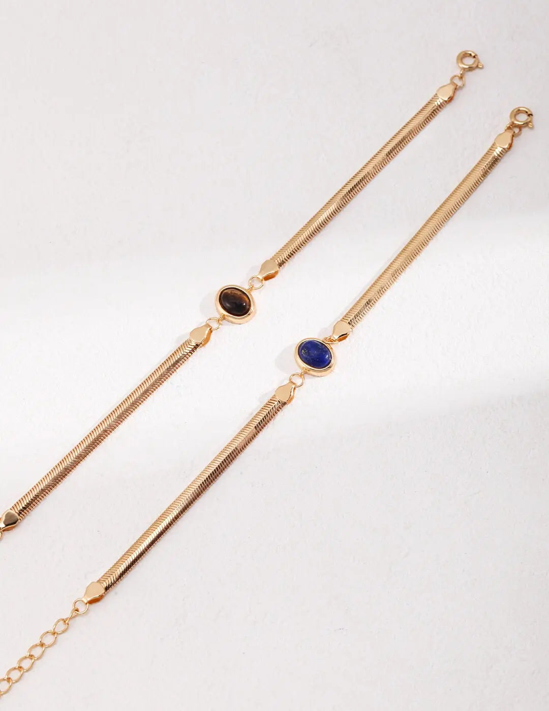 Natural Lapis Lazuli / Tiger's Eye Bracelet Glim Wink