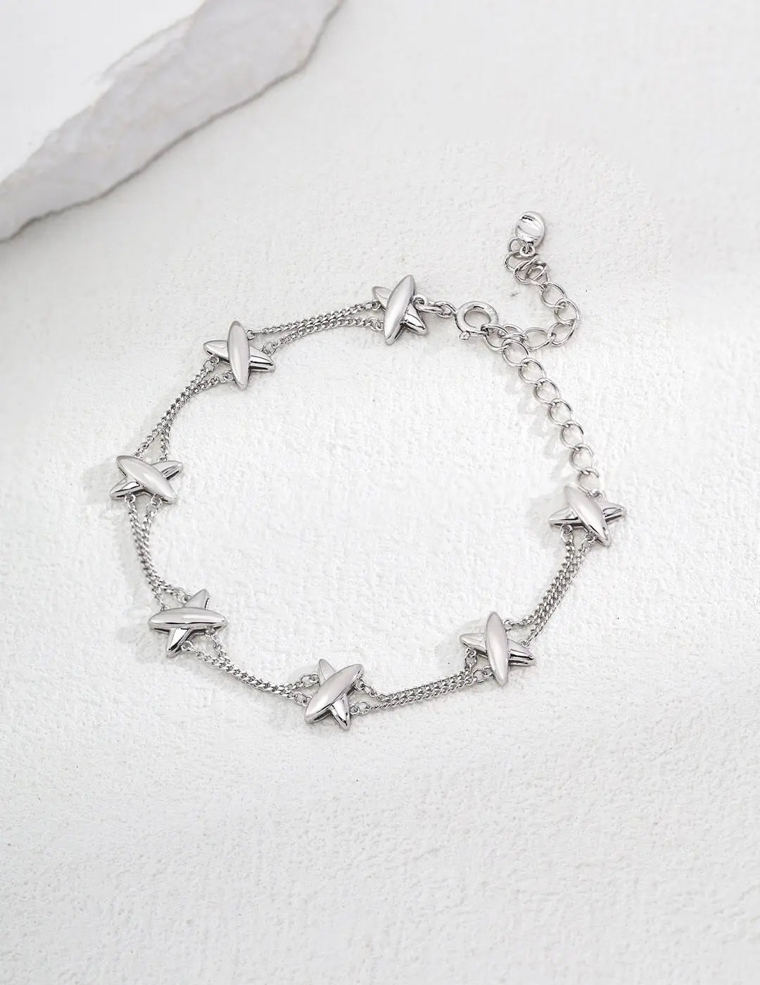 Cross Design Silver Bracelet Glim Wink