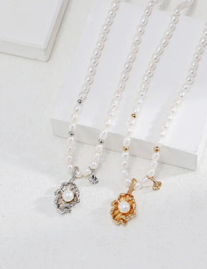 Pearl Wave Necklace Glim Wink