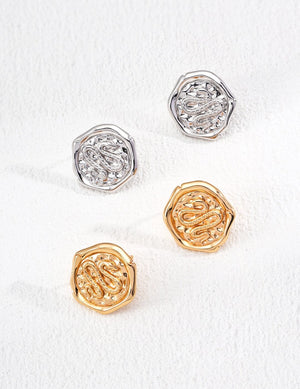 Vintage Snake Snake Pendant Necklace Glim Wink