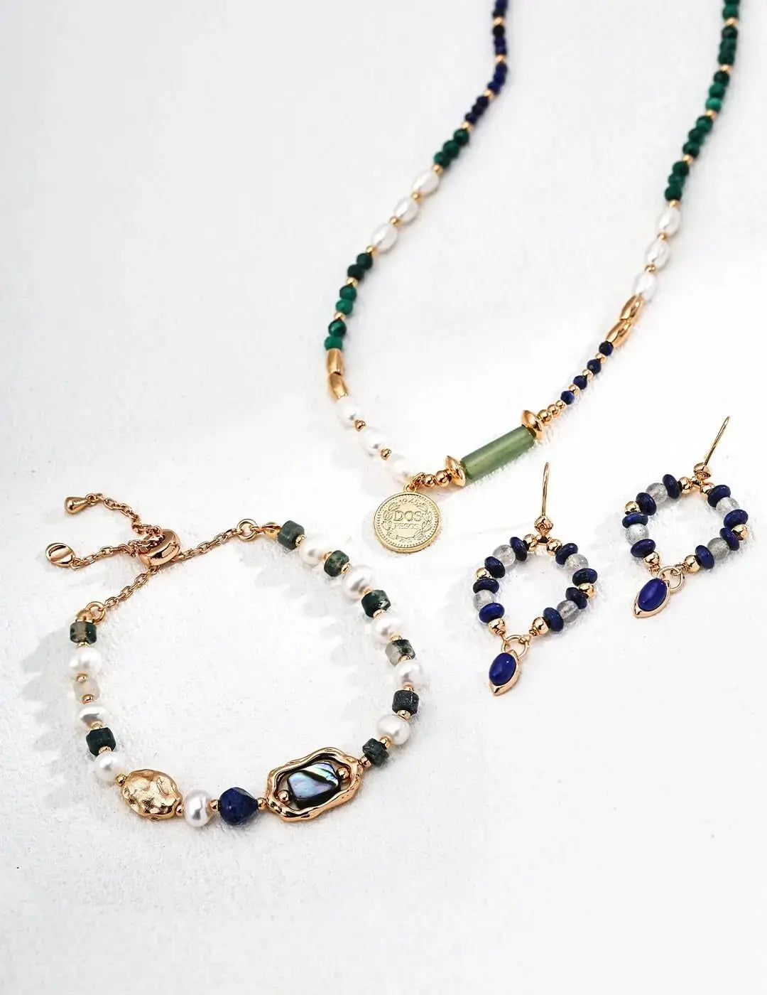 Vintage Gold Lapis Lazuli & Zircon Drop Earrings: Bohemian Elegance for Every Occasion Glim Wink