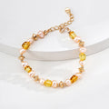 Pearl Champagne Amber Bracelet Glim Wink