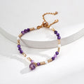 Natural Amethyst Bamboo Joint Bracelet Glim Wink