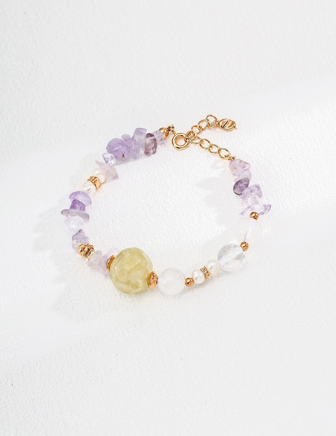 Citrine Amethyst Clear Quartz Bracelet Glim Wink