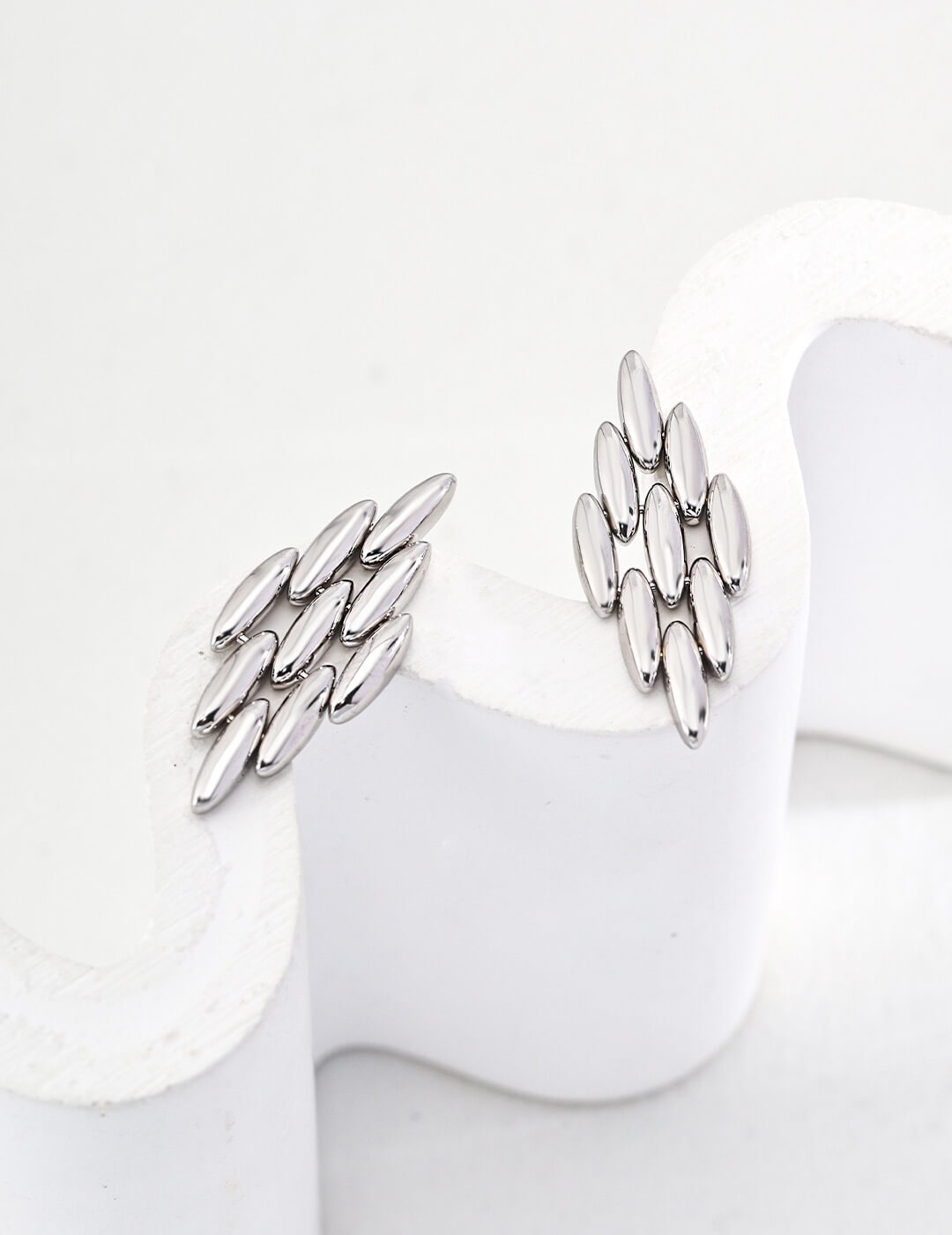 Sterling Silver Wheat Ear Earrings Glim Wink