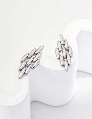 Sterling Silver Wheat Ear Earrings Glim Wink