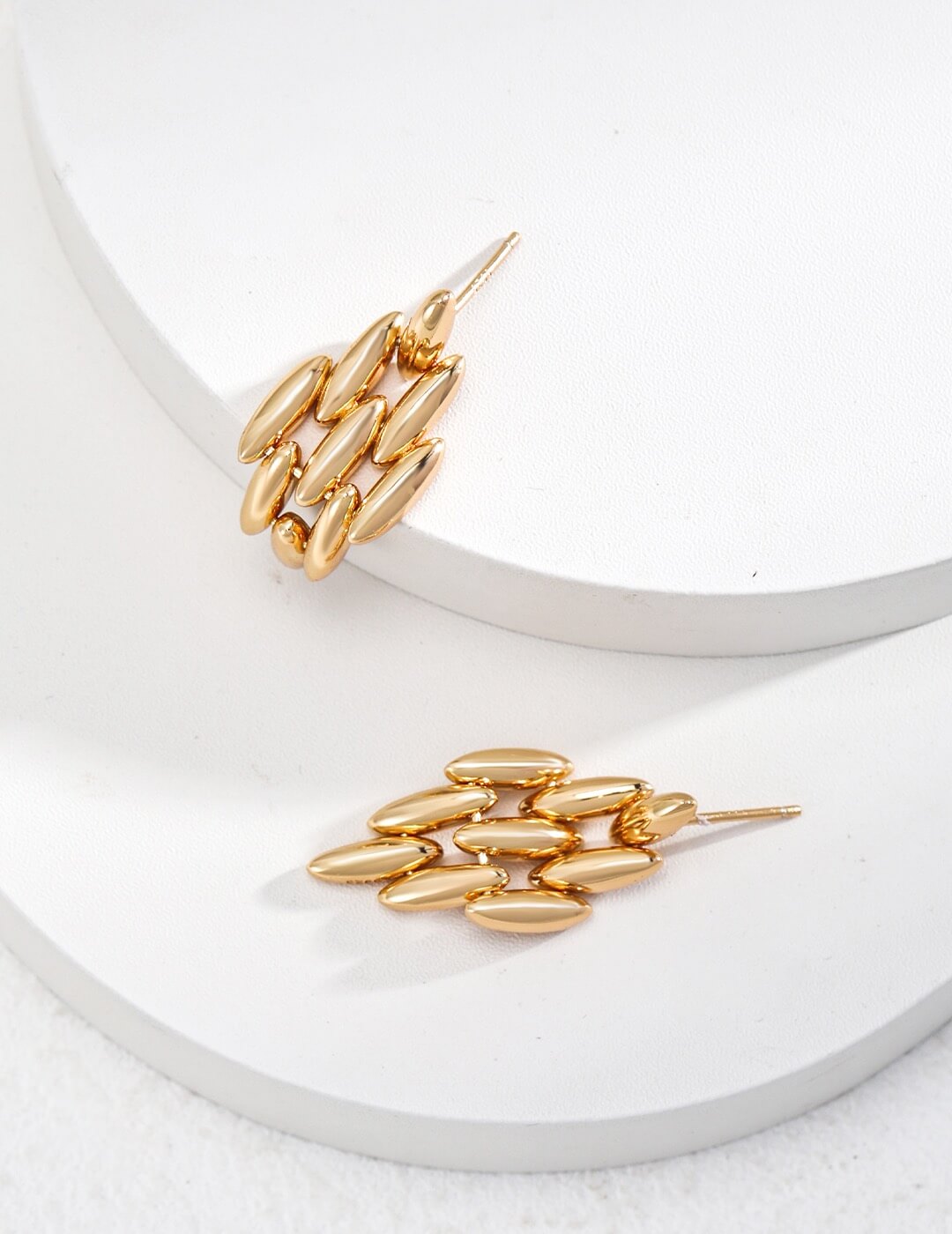 Sterling Silver Wheat Ear Earrings Glim Wink