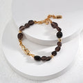 925 Silver Smoky Quartz Bracelet Glim Wink