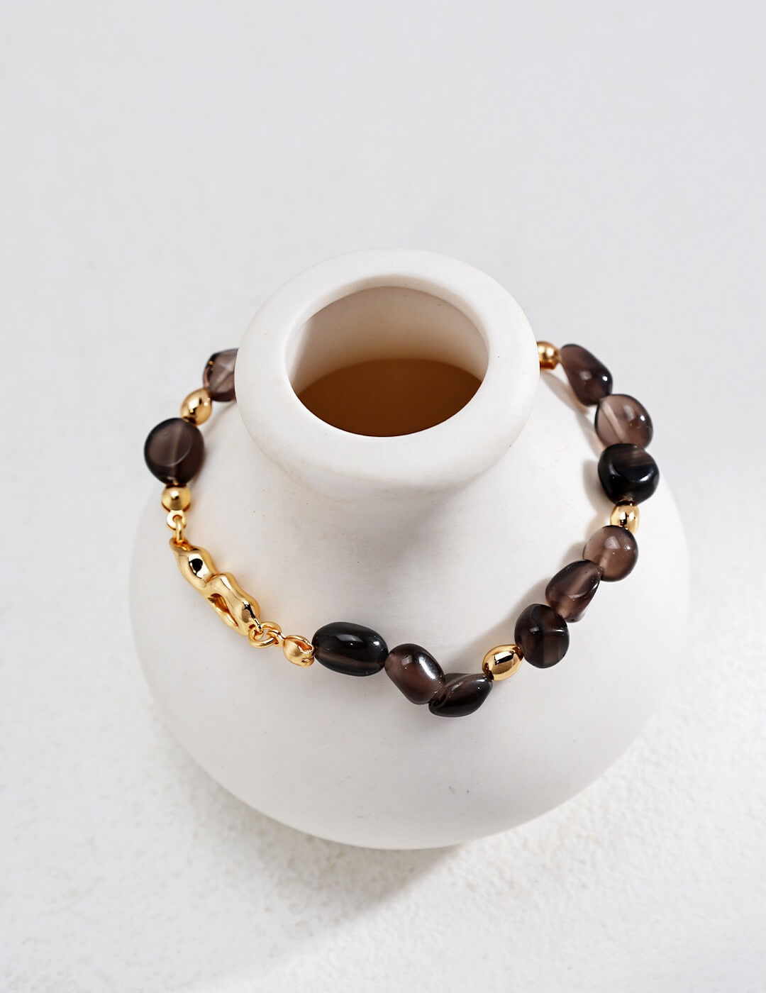 925 Silver Smoky Quartz Bracelet Glim Wink