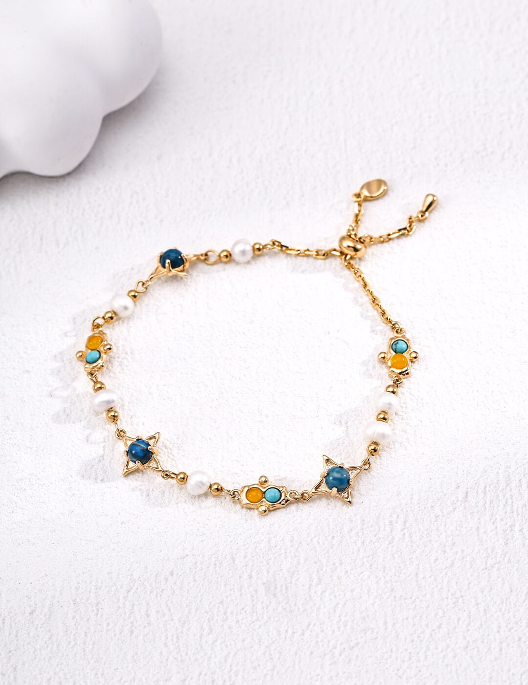 Starlight Turquoise Chalcedony Bracelet Glim Wink