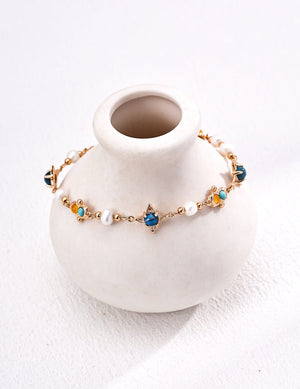 Starlight Turquoise Chalcedony Bracelet Glim Wink