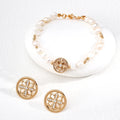 Cross Iris Pearl Bracelet Glim Wink