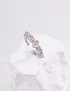 Floral Enamel-Drip Ring Glim Wink