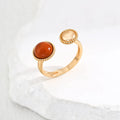 Open Design Red Stone Ring Glim Wink
