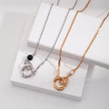 Double Ring Necklace Glim Wink