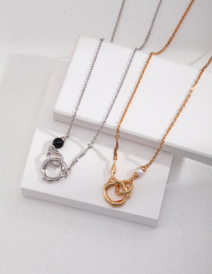 Double Ring Necklace Glim Wink