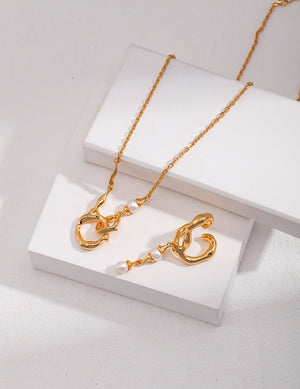 Double Ring Necklace Glim Wink