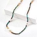 Natural Pearl Lapis Lazuli Turquoise Necklace Glim Wink