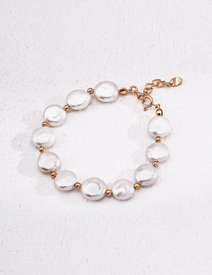 Baroque Button Pearl Bracelet Glim Wink