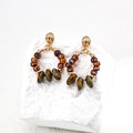 Iridescent Glass Bead Earrings Glim Wink
