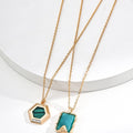 Natural Amazonite Pendant Necklace Glim Wink