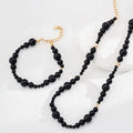 Black Agate Necklace Glim Wink