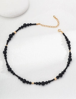 Black Agate Necklace Glim Wink