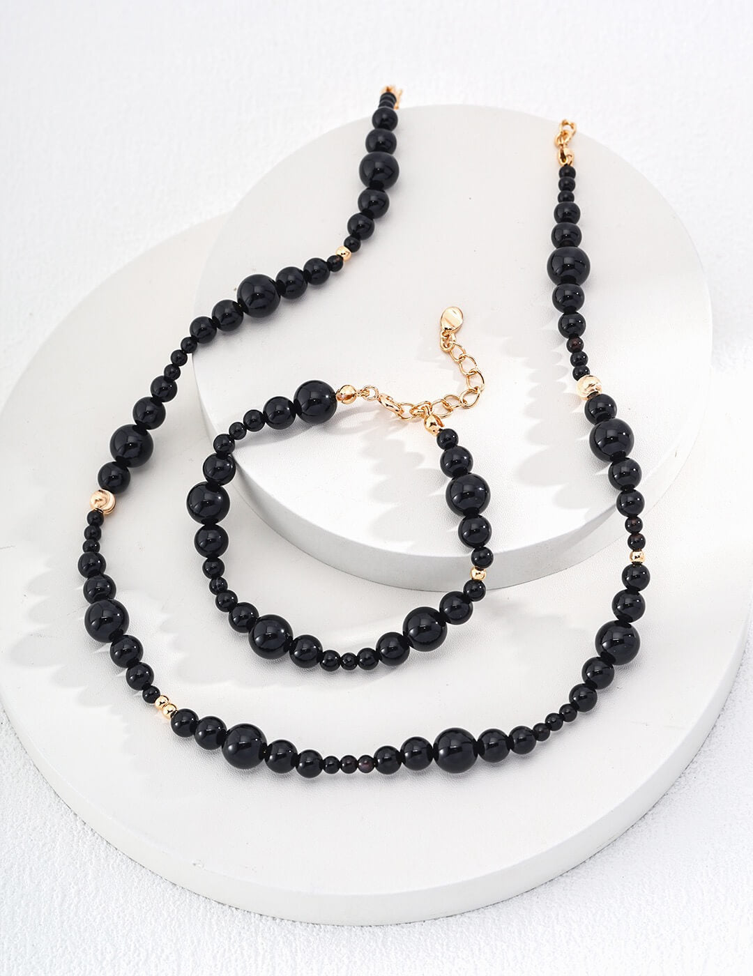Black Agate Necklace Glim Wink
