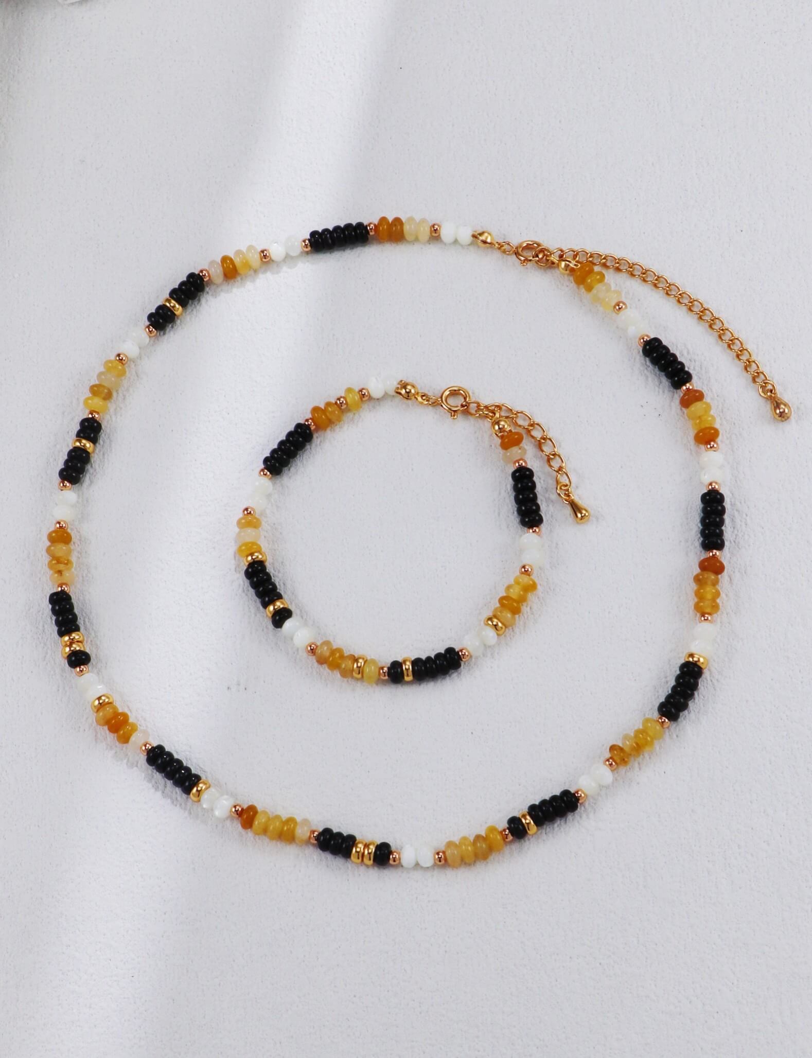 Colorful Stone Necklace Glim Wink