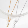 Zircon Teardrop Necklace Glim Wink
