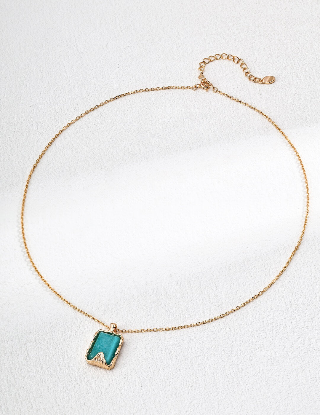 Natural Amazonite Pendant Necklace Glim Wink