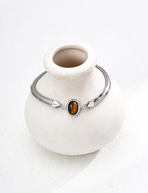 Natural Lapis Lazuli / Tiger's Eye Bracelet Glim Wink