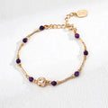 Amethyst Bamboo Joint Wealth-Attracting Bracelet Glim Wink