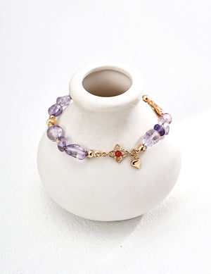 Amethyst Red Agate Bracelet Glim Wink