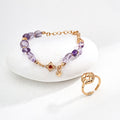 Amethyst Red Agate Bracelet Glim Wink