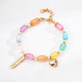 Colorful Barrel Bead Bracelet Glim Wink