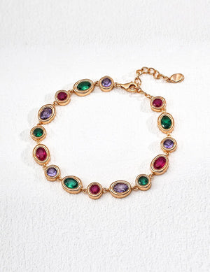 Colorful Zircon Bracelet Glim Wink