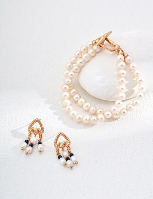 Double-Strand Pearl Bracelet Glim Wink
