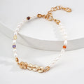 Lucky Copper Coin Pearl Bracelet Glim Wink