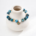 Pearl Azurite Turquoise Bracelet Glim Wink