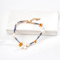 Pearl Blue Spot Stone Amber Bracelet Glim Wink