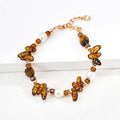 Pearl Czech Glass Tiger Eye Bracelet Glim Wink