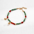 Red Green Agate Bracelet Glim Wink